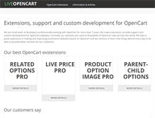 Tablet Screenshot of liveopencart.com